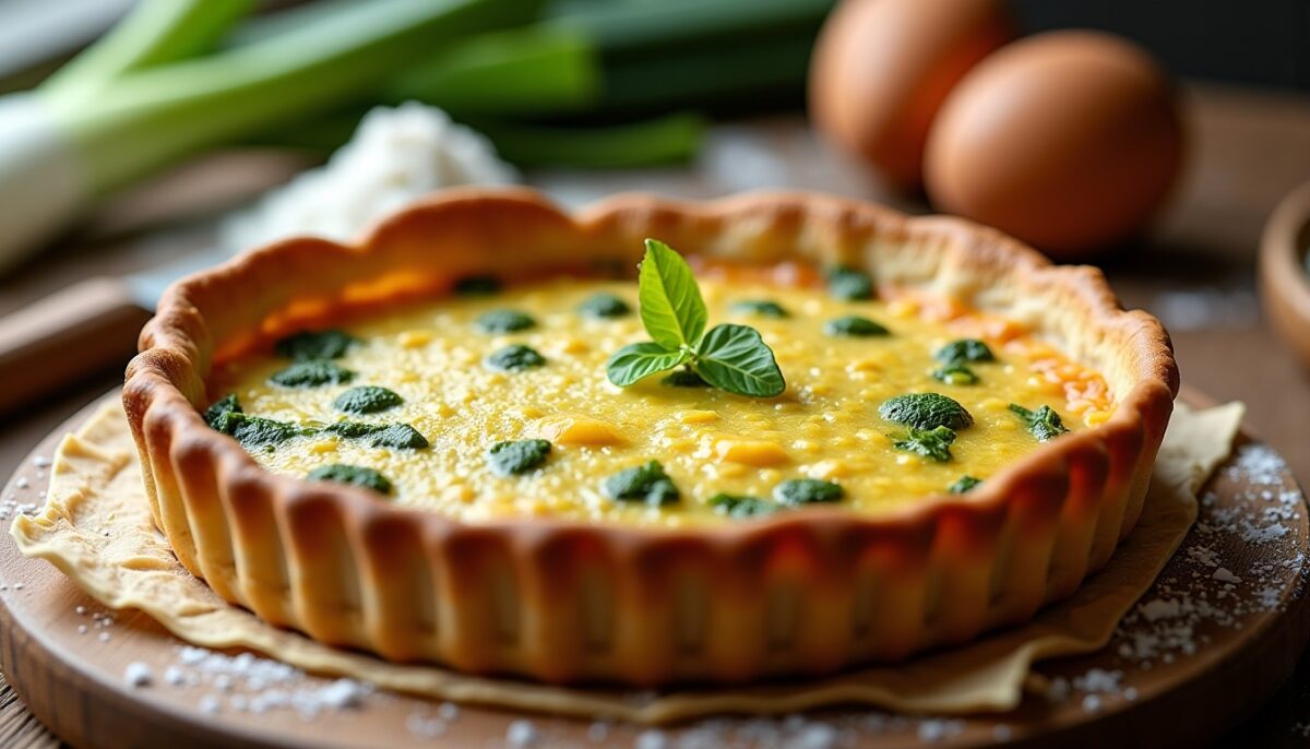 Délicieuse quiche aux poireaux sur pâte brisée maison : la recette incontournable